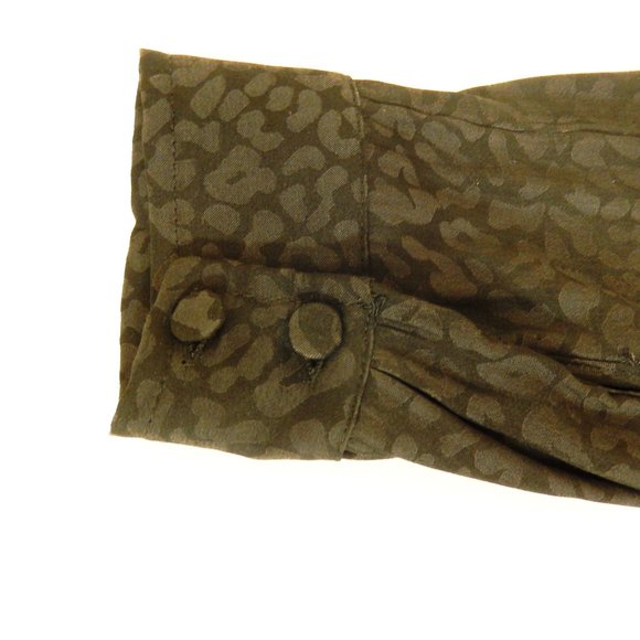 Laundry By Shelli Segal Long Sleeve Black on Black Print Blouse Size Small - Picture 6 of 8